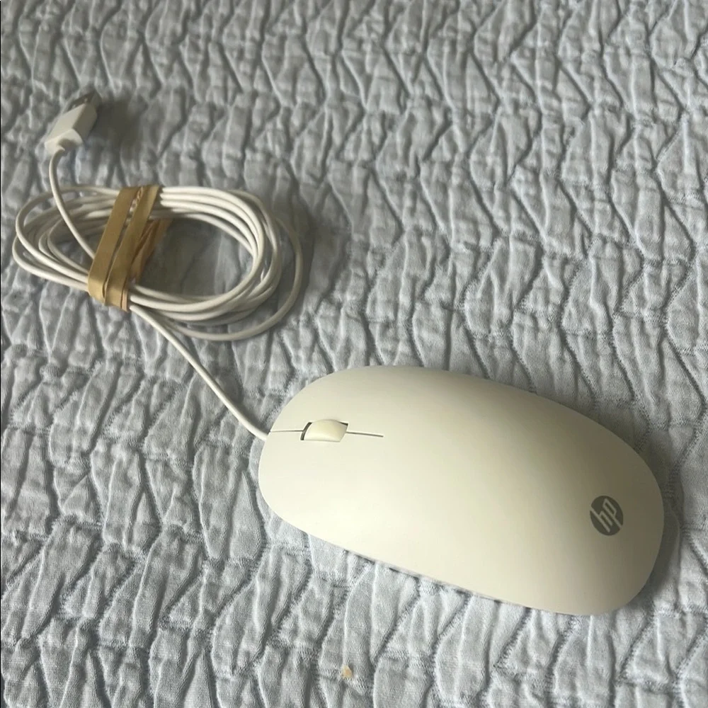 HP White Wired Keyboard and Mouse Combo